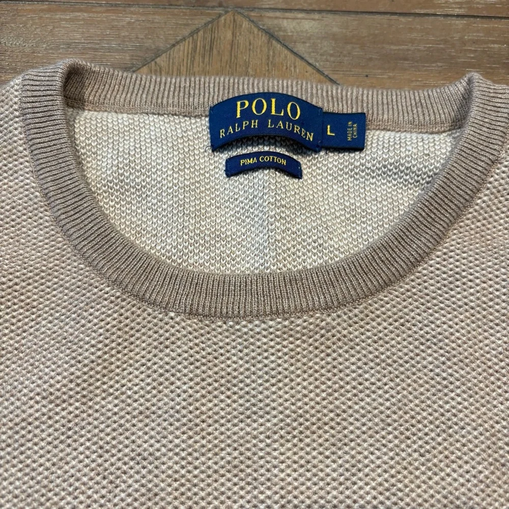 Polo by Ralph Lauren Men's Tan Crewneck Sweater Size L